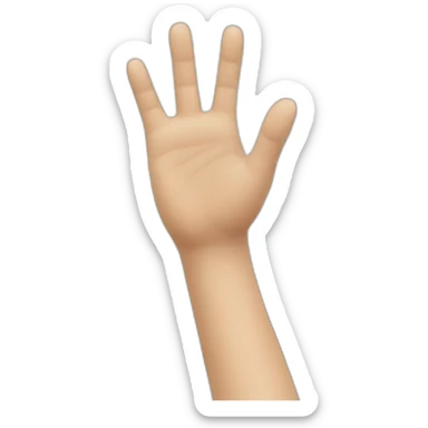 A hand wave a cat sticker