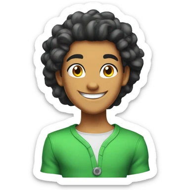 Alex from the cartoon “totally spies” smiling sticker