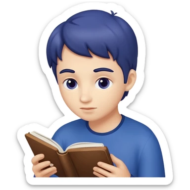 Arándano leyendo sticker