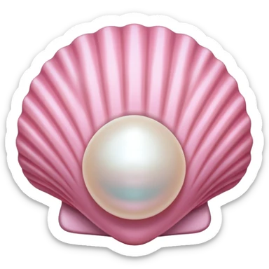 A shell has a nice pearl, the color of the coincidence is a baby pink, and the pearl is a pearl color sticker