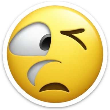 yellow ball face emoji rubbing chin and thinking sticker