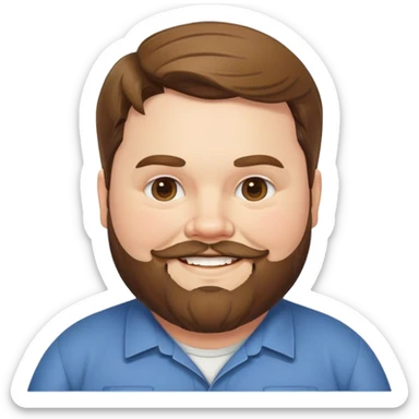 Extremely Fat JD Vance with beard , smiling  sticker