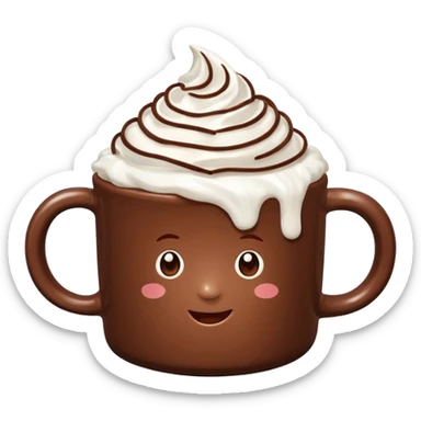 hot chocolate mug sticker
