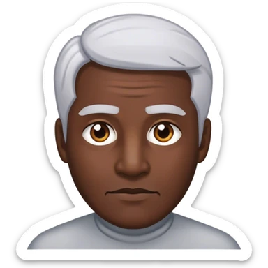 gray man Without mustache sticker