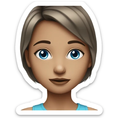 beautiful daughter, blue eyes sticker