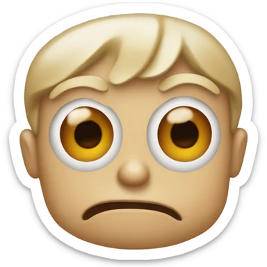 heart eyes emoji witth drool out mouth sticker