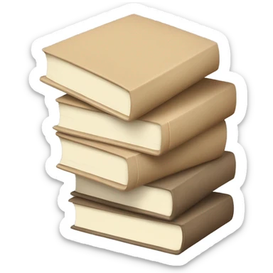 stack of beige books, aesthetics  sticker