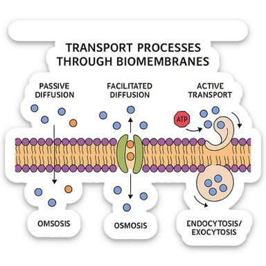 Transportvorgänge durch Biomembranen sticker