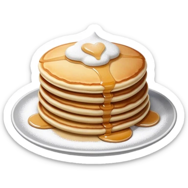 Poffertjes Cinematic Realistic Poffertjes Dessert Emoji, depicted as small, fluffy Dutch pancakes dusted with powdered sugar, rendered with lifelike textures and warm, inviting lighting. sticker