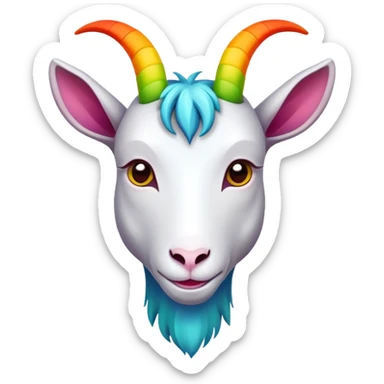 Make a Message with colorful Message is GOAT sticker