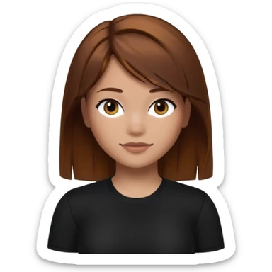 Roblox darians46 AVATARgirl whit brown hair and black shirt sticker