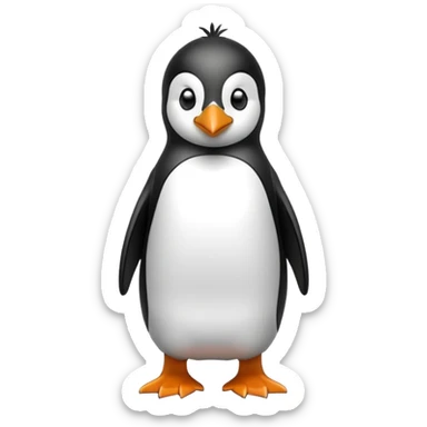 Penguin with a Real Madrid jersey on  sticker