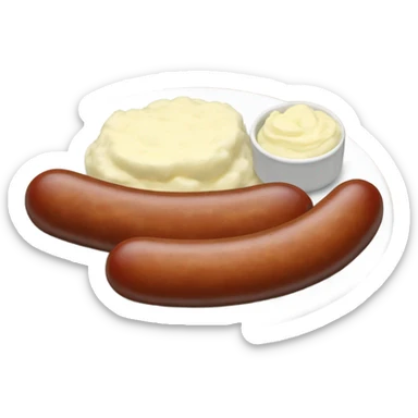 A plate of bangers and mash sticker