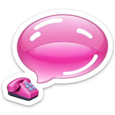 pink phone contacts bubble sticker