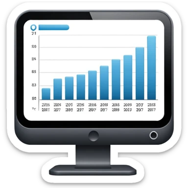 gantt chart emoji in professional design for business presentation, clean edges, modern corporate aesthetic sticker