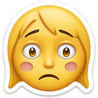 Emoji triste rogando q todo salga bien sticker