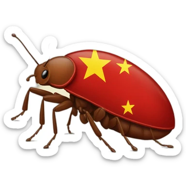 communist-bedbug-with-flag sticker