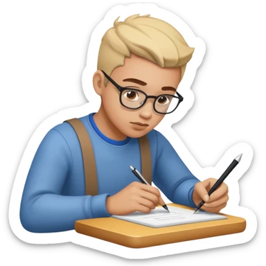 A person crafting content/storyteller  sticker