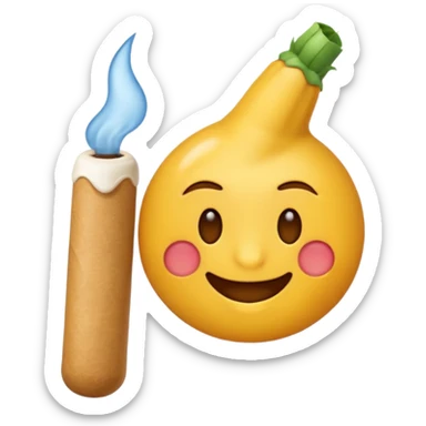 Un emoji qui fumé un joint  sticker