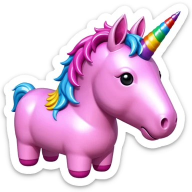   jeff koons style art pink meat  unicorn pinata  sticker