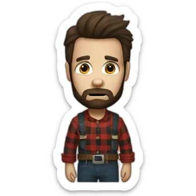 lumberjack from the alan wake universe sticker