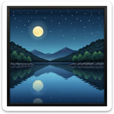 arkansas lake in the night sticker