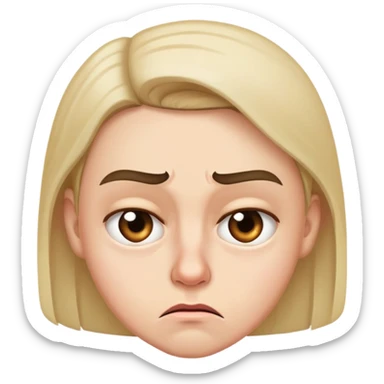 Original emoji disgusting look and raised eyebrow sticker