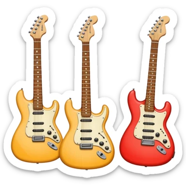 wooden electro guitars sticker