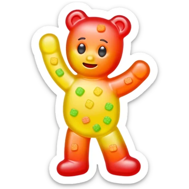 Psychedelic sour patch kid sticker