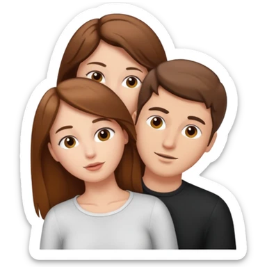 Brown haired white guy doggystyle sex with brown haired white girl, girls ass us, guy is behind sticker