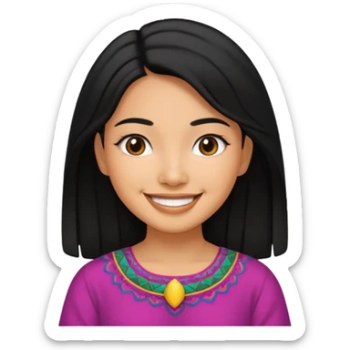 Mexican Filipino female sticker