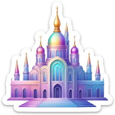 Epic divine legendary complex detailed iridescent gradients aesthetic-scenic buildings sticker