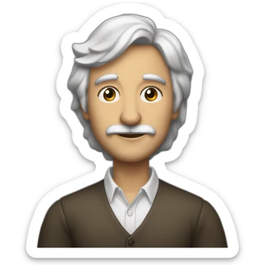 Maestro de educació física. Edad 26 años. Sin gafas. Buen aspecto físico. Pelo castaño y peinado hacia arriba. sticker