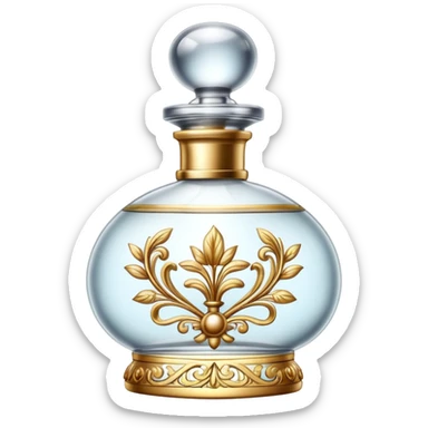 elegant perfume bottle with spray sticker