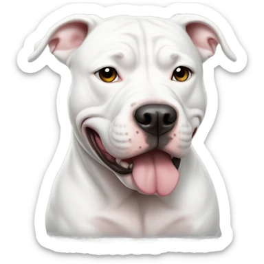 White pitbull named Martin Luther king sticker