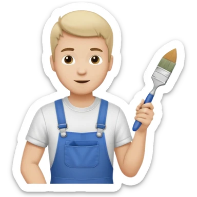  hitler working as a painter decorator sticker