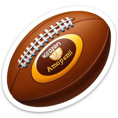 Rugby ball sticker