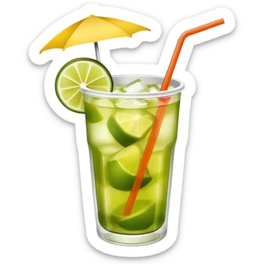 Plastic cup with beach mate from Rio de Janeiro. sticker