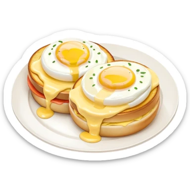 Eggs benedict with hollandaise sauce sticker