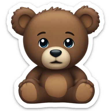 whole body of bear in jellycat style sticker