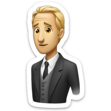 liar man with long nose sticker