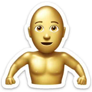 Golden egg man  sticker
