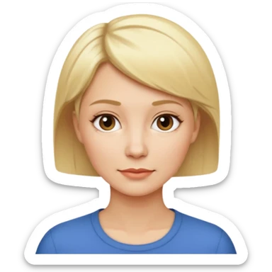 femme cheveux courts blonde 40 ans sticker