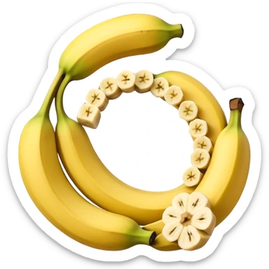 Bomba de dinamite ilustrada com seis bananas vermelhas presas por fitas pretas. Possui um cronômetro digital central marcando "00:00:03" e fios coloridos em espiral saindo das extremidades. sticker