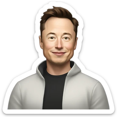 Elon musk love affair with Andrew Tate sticker