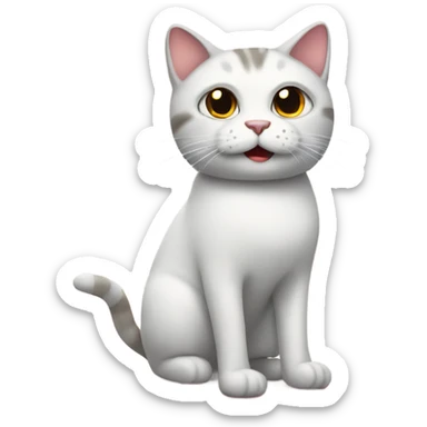 Cat wearing a sock sticker