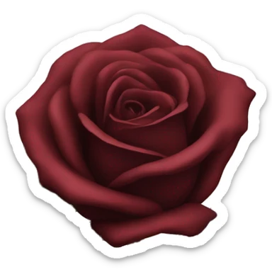Dark red rose with black bow around stem sticker