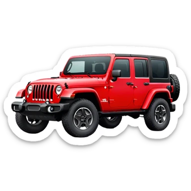 Jeep Wrangler - Jeep (Model Year: 2022) (Iconic colour: Red) sticker