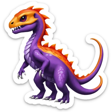 Shiny Duskull-Salandit-Charmeleon-Fakémon-hybrid-creature (full body)  sticker