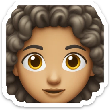 dark haired lightskin girl  playing nintendo ds sticker